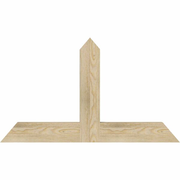 Ekena Millwork Portland Rough Sawn Timber Gable Bracket, Douglas Fir, 36"W x 21"H x 2"D x 4"F, 14/12 Pitch GBW036X21X0204POR00RDF - main